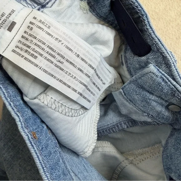 Abercrombie Kids Girls High Rise Straight Jeans Denim Patch Size 9/10 - Picture 6 of 10